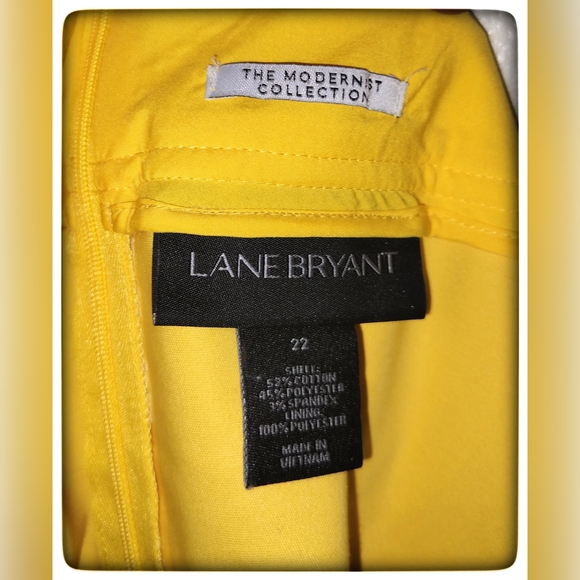 Lane Bryant Butter Yellow A-Line Knee Length Skirt Sz 2XL - Picture 5 of 5